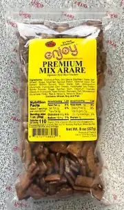 Enjoy Premium Mix Arare 8 oz JAPANESE STYLE RICE CRACKERS (2 bags)