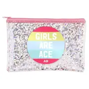 Australian Open Tennis Melbourne Pencil Case Girls are Ace Zip Glitter
