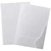 Marbig A4 Presentation Folder Double Pocket White 10 Pack