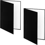 YUOCU 2PCS A3 17x12 Inch Photography Light Reflector Cardboard, 3 in 1 Paper Folding Light Diffuser Board for Photo Studio Still Life, Product and Food Shooting- Black, Silver, White