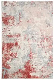 Roorkee Modern Distressed Retro Machine Washable Rug - Contemporary Rug, Indoor, Pattern, Low Pile, Clean Lines, Living Room Decor