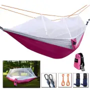 The Pink Cadet Outfitters Camping Hammock, Plum Purple & White, 100"x53.5" - NEW