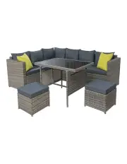 [Gardeon] Outdoor Furniture Patio Set Dining Sofa Table Chair Lounge Garden Wicker