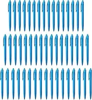 50 Pack No Bleed Blue Click Pens Bulk Retractable Ballpoint Pen Medium Point Smooth Ink Pen for Office School Writing Supplies 1.0MM Blue Ink