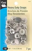 Dritz 5-33 Heavy Duty Snaps, Gunmetal, Size 24 (5/8-Inch) 7-Sets
