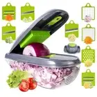WALLBIG Vegetable Chopper Mandoline Slicer Pro 12 in 1 Food Choppers with Mul...