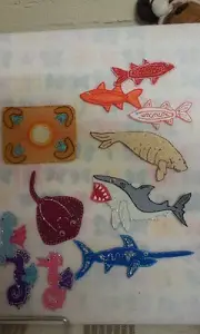 FELT BOARDS STORY INDIGENOUS DREAMTIME RESOURCE - SHARK, STINGRAY AND SWORDFISH
