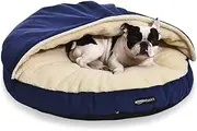 Amazon Basics Cozy Pet Cave Bed, Large 88 x 88 x 33 cm, Blue