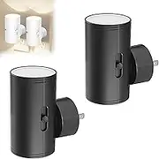 Tiveario Home - Outlet LED Lamp, 2025 New Tiveario Home - Wireless LED Wall Lamp, Warm White Motion Sensor Lights for Bedroom, Toilet (2Pcs Black)