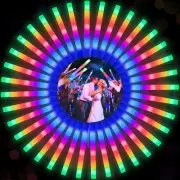 42Pcs Colorful RGB Glow Foam Stick Flashing LED Luminous Foam Rod Sticks for Chr