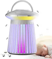 Gnats Zapper Indoor, 2-in-1 USB Charging Cordless Gnats Trap Lamp, Portable Silent Lantern for Travel Picnic Hiking Backpacking Camping