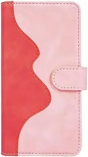 [YKNIUFLY] Case for Oppo A96, PU Leather Flip Folio Wallet Cover, with Card Slots, Case Cover for Oppo A96.(Pink)