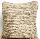Raffia Cushion Cover - 60x60cm Brand New Boho Scandi Coastal Home Decor