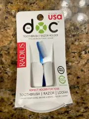 RADIUS Toothbrush The DOC White Razor Holder Suction Cup Mirror Counter Shower