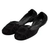 在飛比找Yahoo奇摩購物中心優惠-ROGER VIVIER流蘇芭蕾舞圓頭娃娃平底鞋(黑)