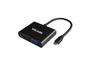 Volans Aluminium USB-C to 4K HDMI/VGA Multiport Adapter with Power Delivery [VL-UCVH3C]