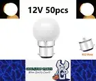 50 x Warm White 12v B22 1W LED Bubble Globe Frosted White ideal for sign (50pcs)