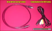 1541 Disk Drive Serial Cable & AV Cable for the Commodore 64 C64 128 Computer