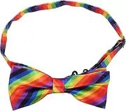 [Yardenfun] Rainbow Bow Tie Bowtie Event Decor Decorative Tie Rainbow Party Bowtie Decor Rainbow Ties Rainbow Unisex Bands Clothes Accessories Decorative Bowtie Festival Decors Bowtie Decors