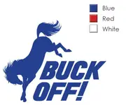 Horse Decal "Buck Off" 3 Colours
