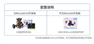 亞博智能Micro:bit機器人小車套件 Microbit圖形化python編程STEM