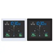 Convenient Suction Cup Wall Clock with Temperature and Humidity Chronometer