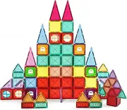 Bushora 110 PCS Magnetic Building Tiles Set – STEM Educational Toys for Kids, DIY 3D Magnetic Blocks for Boys Girls