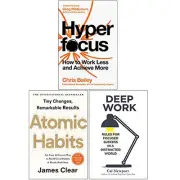 Hyperfocus, Atomic Habits, Deep Work 3 Books Collection Set by Chris Bailey, Jam