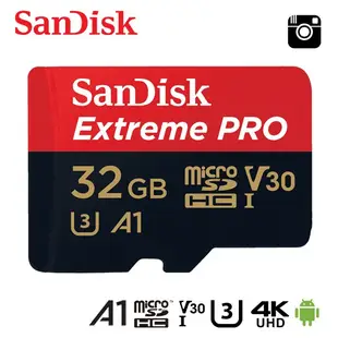 SANDISK 32G Extreme PRO V30 A1 micro SD U3 UHS-I 100MB