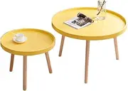 Nesting Tables End Tables for Living Room Set of 2 Center Tables for Living Room Small Coffee Tables for Small Spaces/Gray/2-Piece Set Feito na China Comfortable Anniversary