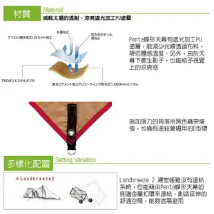 【日本 Snow Peak】Penta 蝶形天幕(320*400cm)炊事帳.登山輕量遮陽帳篷 STP-381