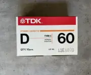 TDK D60 Normal Position Blank Cassette Tapes Pack Of 10 In Original Packaging
