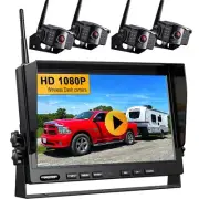 4x Wireless Reversing Backup Camera+10.1" Monitor DVR For Truck Caravan Bus Van