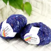 Sale 2BallsX50g Fluffy Soft Colorful Velvet Rugs Shawls Blankets Crochet Yarn 09