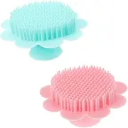 GOOHOCHY 2pcs Boys and Girls Hair Scalp Massager Silicone Bathing Brush Hair Brush for Wet/dry