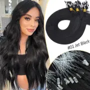 Micro Ring Loop Tip 100% Remy Human Hair Extensions Straight Micro Beads Link US
