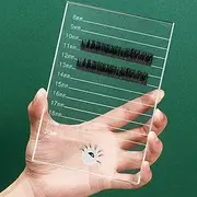Maitys Eyelash Crystal Pallet Eyelash Extension Pallet Bigger Size Glass False Lash Tray Strip Adhesive Glue Holder(5.9 x 3.94 x 0.31 Inch,Clear)