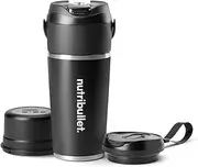 [NutriBullet] Flip Portable Blender with Insulated Cup (590ml) - 24hr Chill Tumbler - 11.1V High Torque Motor Blends Frozen Fruit, Nuts & Ice for Smoothies & Juices - Long Lasting & Rechargeable Battery