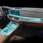 Car Interior Film Dashboard Piano Board Shift Center Console Anti-Scratch Transparent TPU Protection Film,for BMW X5M F95 2021-2023 (Style A for LHD)