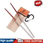 Folding Chopsticks, Tableware for Outdoor Camping Picnic Chopsticks (Brown) NEW