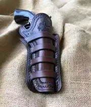 Holster Leather Gun Revolver Western Pistol Cowboy Hand Tooled(including Belt)