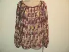 NEW Due Per Due Blouse Size M (Runs Larger) Top Sheer Long Sleeves Pink, Mauve