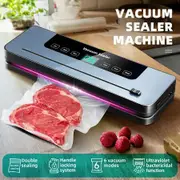 Kitchen Vacuum Sealer Fresh Meat Dry Wet Food Saver Storage Machine Heat Packing 80Kpa 120W Countertop Automatic Airtight Sous Vide Vac Jar with Bags