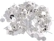 [KONTONTY] 200pcs Decorative Trays Round Tray Metal Tray Blank Stud Metal Serving Tray Stud Earings Ear Stud Decor Ear Stud Metal Round Ear Stud Earrings Silver Big Head Material Woman