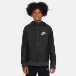 【NIKE 耐吉】外套 男童 女童 運動連帽外套 K NSW WR HD JKT SSNL 黑 FN8757-010