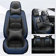 Automotive Seat Covers for KIA for Sportage for Ceed for Rio for NIRO for Stinger for Optima for Soul for Forte for Spectra for Sorento Universal Car Seat Cover Car Seat Cover(B-Black Blue 5 Seat)