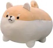 Shiba Inu Plush Pillow 17.7in - Corgi Stuffed Animal, Brown