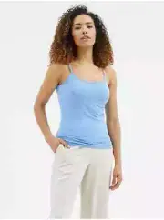 Light Blue Strappy Cami Top SIZE UK 12 G5