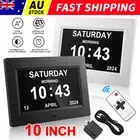 10inch LED Dementia Digital Calendar Clock Alarm Extra Large Day/Week/Month/Year
