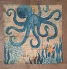 Octopus Ocean Reef Beach Nautical Coastal Marine Throw Pillow Cover Home Decor